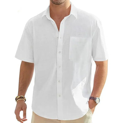 Thomas | Cotton Linen Short-Sleeved Shirt
