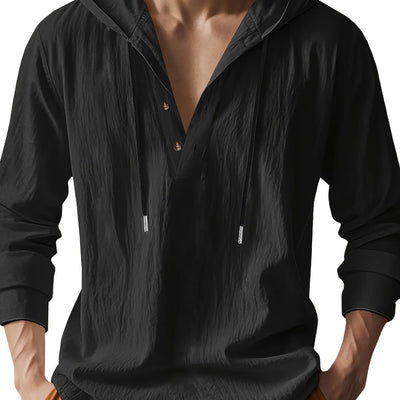 Ross | LUXURY LINEN SHIRT WITH HOOD