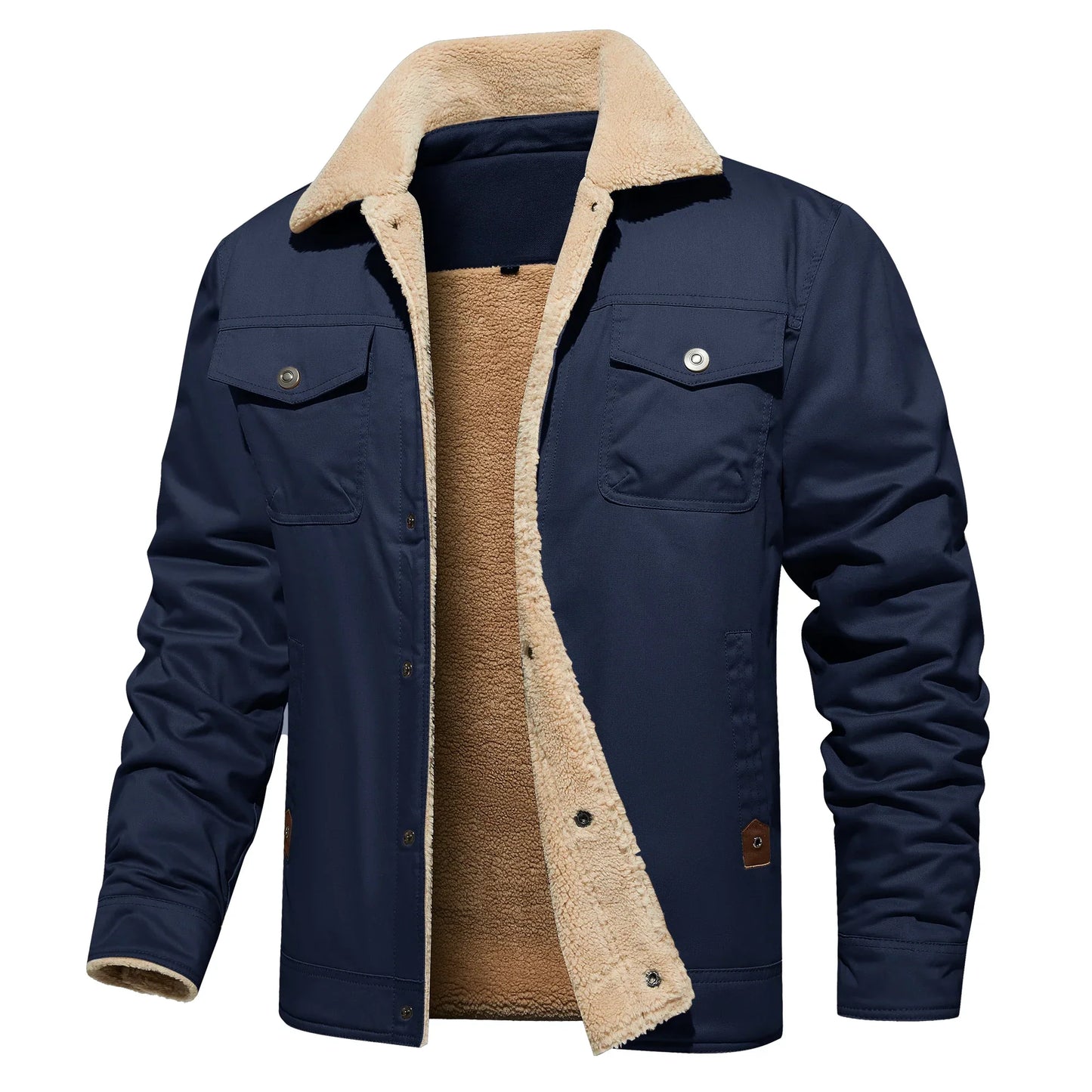 Frederick® | Autumn Winter Men's Jacket Casual Warm Fleece Black