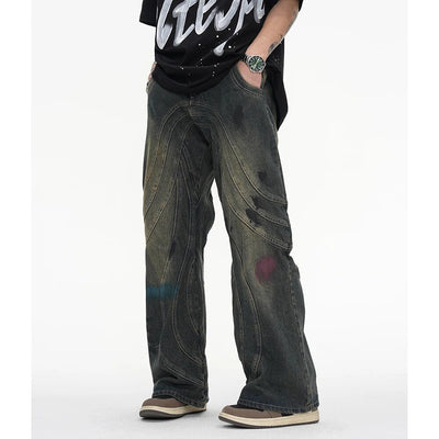 Jerry® | Striped Straight Wide Jeans