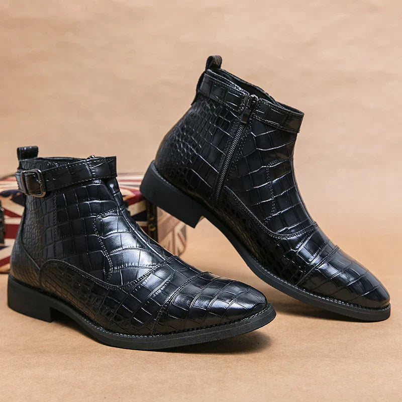 Adrián® | Leather Boots With Buckle