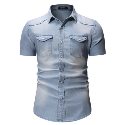 Otter | Short-sleeved denim shirt with pocket