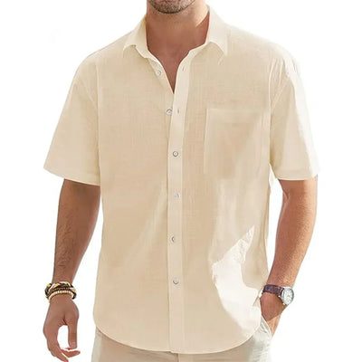 Thomas | Cotton Linen Short-Sleeved Shirt