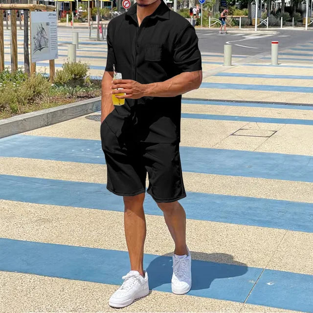 Elmer® | Men's Summer Clothing Casual Vest Shorts Sports Men's Sets Luxury Shirt For Men