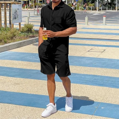 Elmer® | Men's Summer Clothing Casual Vest Shorts Sports Men's Sets Luxury Shirt For Men