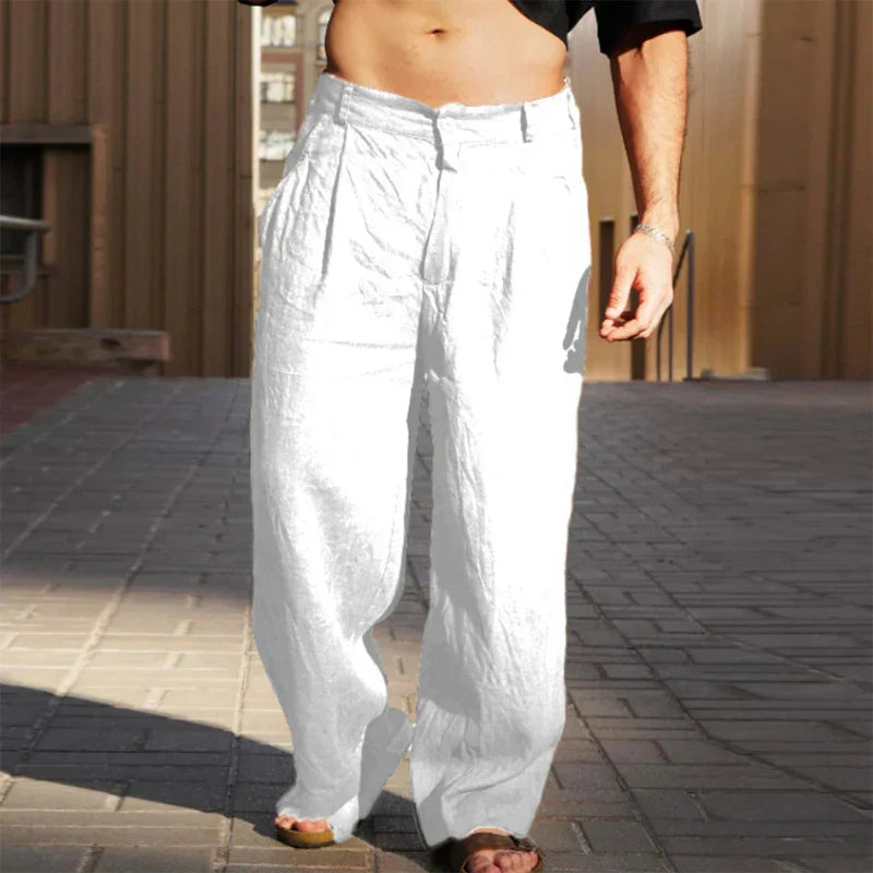 Kobe® | Wide Leg Linen Trousers