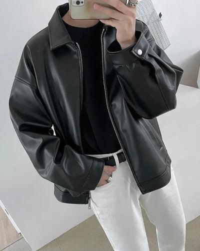 Geoffrey® | Casual PU Leather Jacket For Men