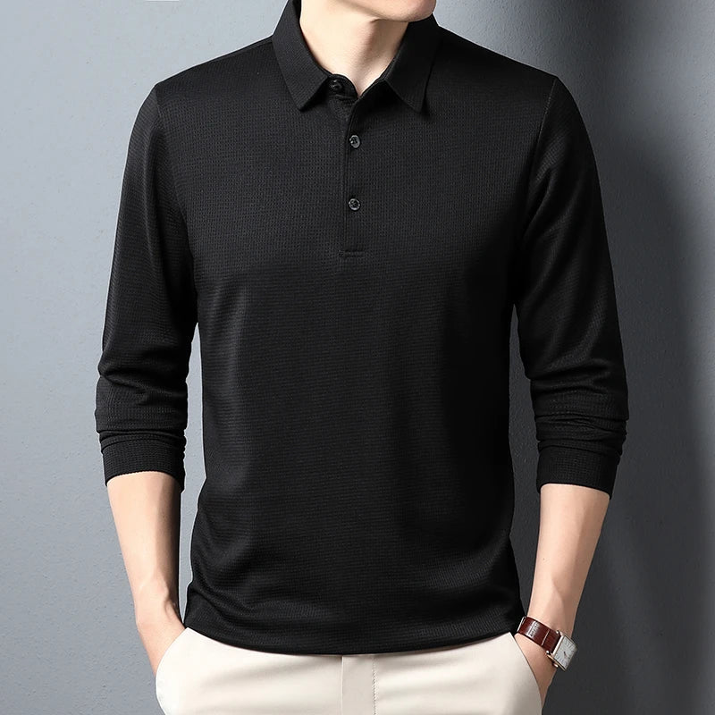 Lachlan® | Long-Sleeved Business-Casual Polo Shirt