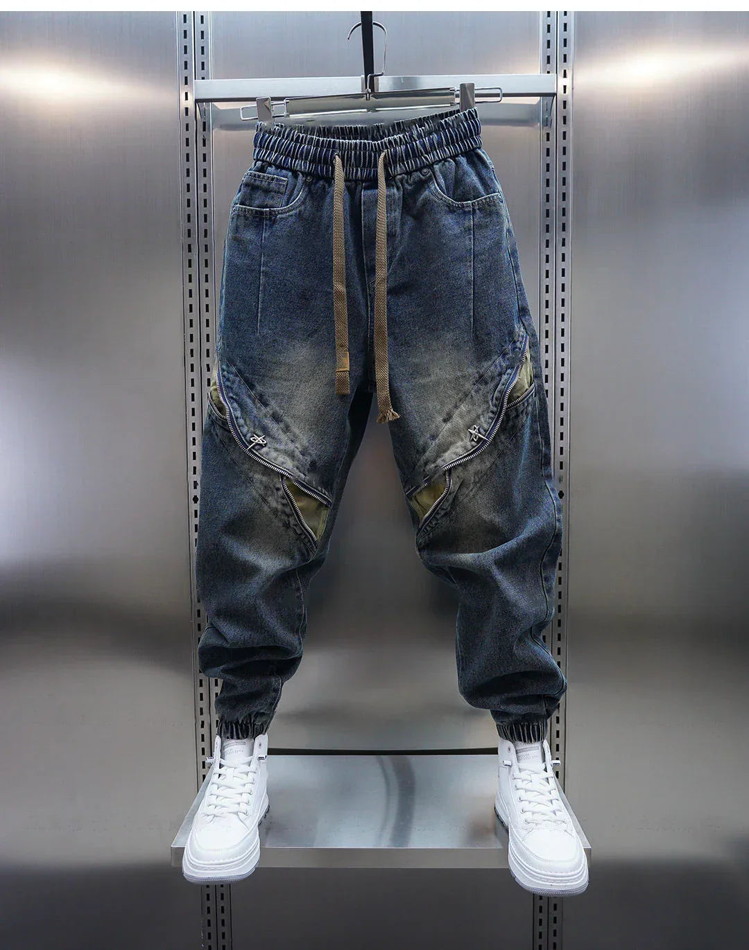 Kiefer® | Baggy Denim Pants With Belt