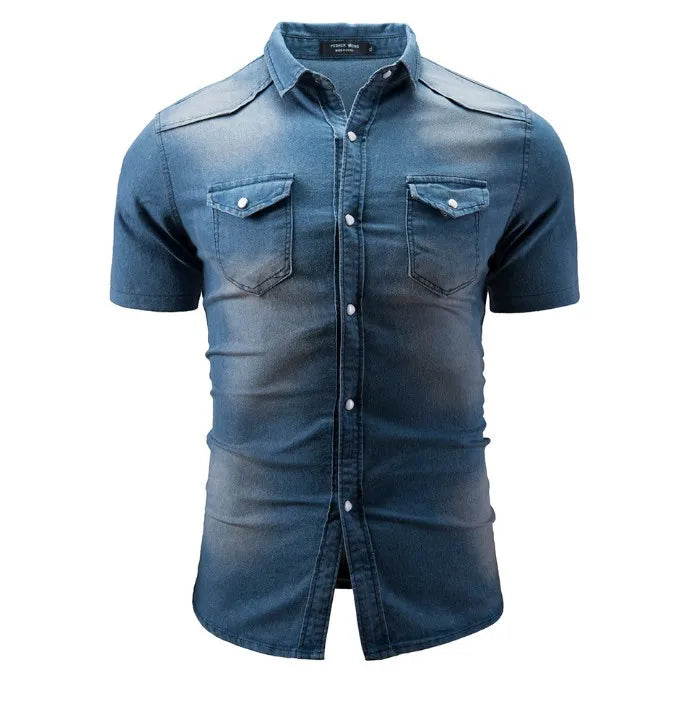 Otter | Short-sleeved denim shirt with pocket