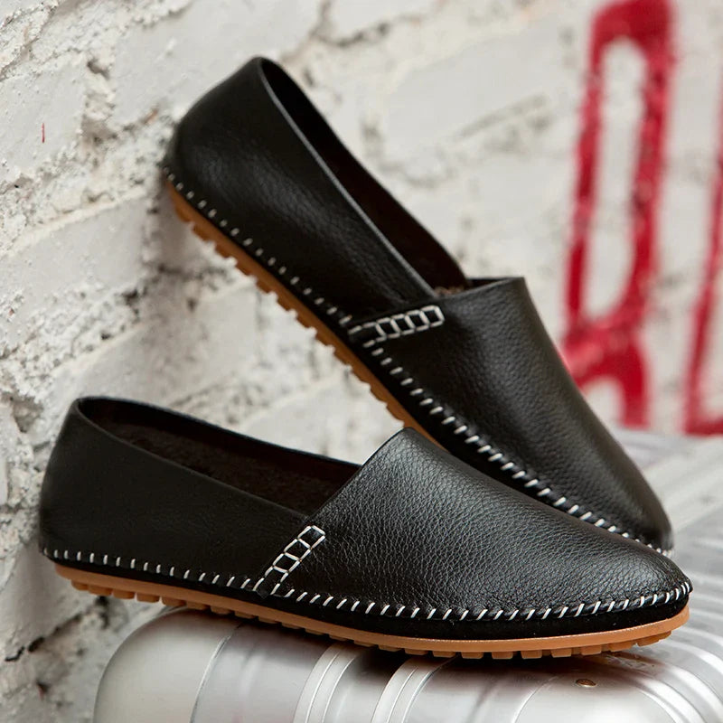Gordon | Light Leather Loafers