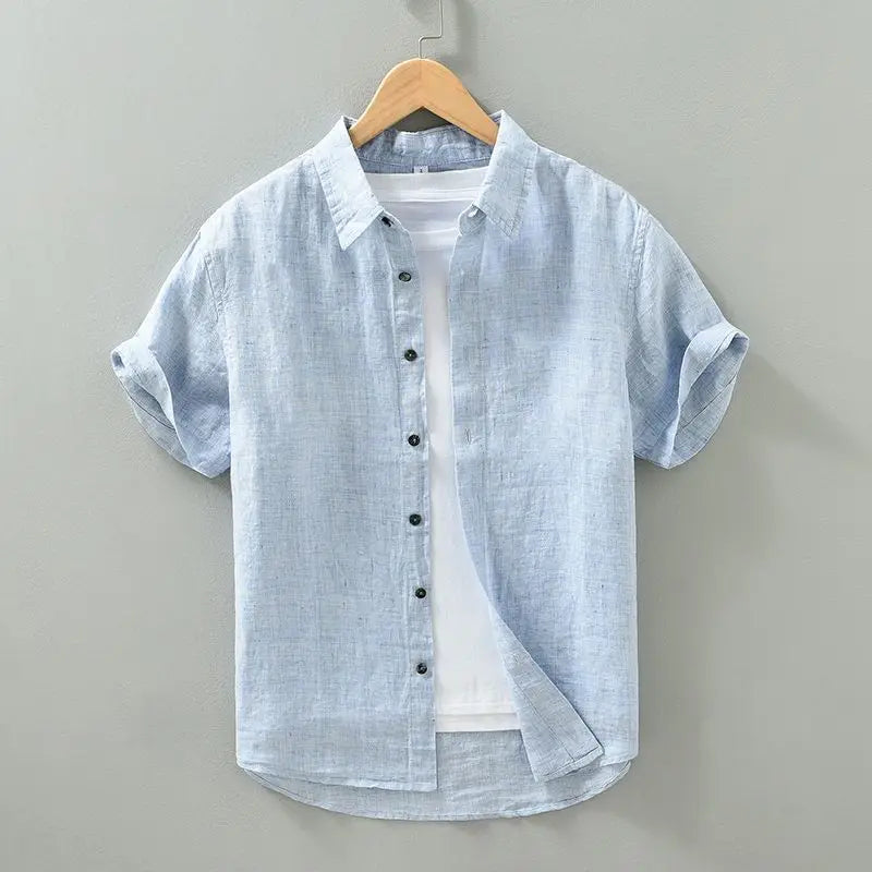 Daniel | Short Sleeved Linen Shirt