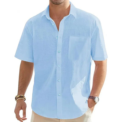 Thomas | Cotton Linen Short-Sleeved Shirt