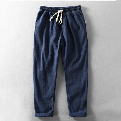 Kaleb® | Casual Linen Trousers With Drawstring Waist