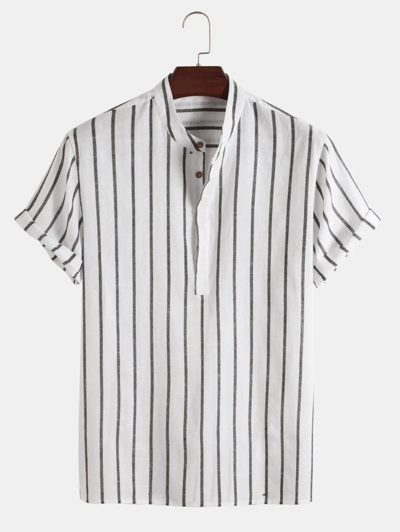 Zavier | Elegant Short Sleeved Striped Shirt