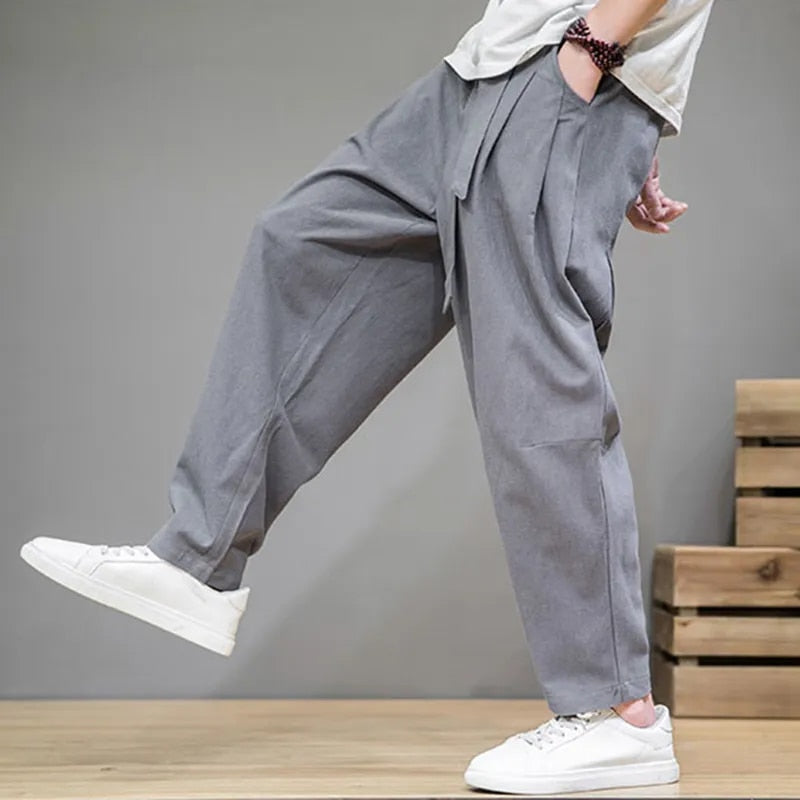 Néstor® | Taupe Casual Linen Pants