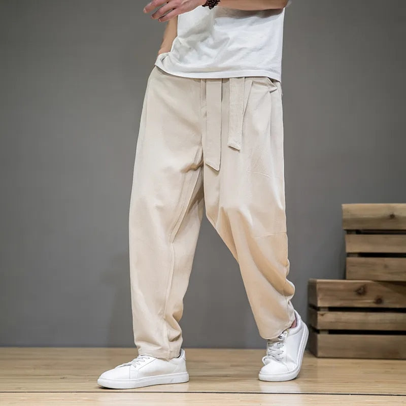 Néstor® | Taupe Casual Linen Pants