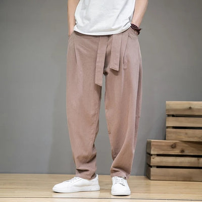 Néstor® | Taupe Casual Linen Pants