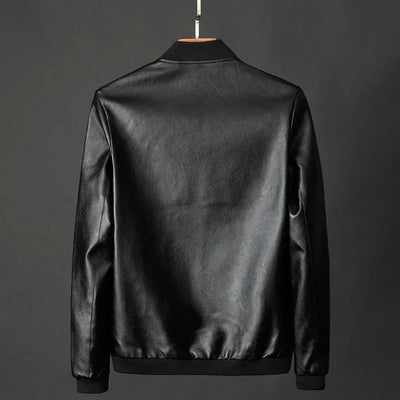 Darío | Stefano Leather Bomber Jacket