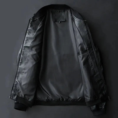 Darío | Stefano Leather Bomber Jacket