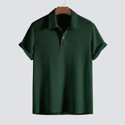 David® | Knitted Structured Short Sleeve Polo Shirt