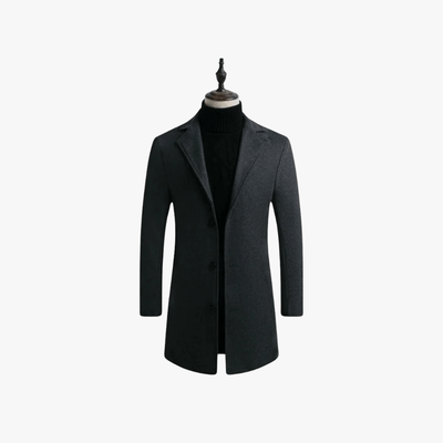 Azrael® | Stylish Wool Blend Overcoat – Tailored for the Modern Gentleman