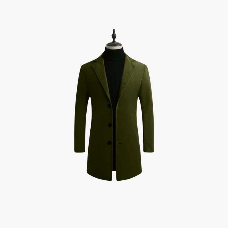 Azrael® | Stylish Wool Blend Overcoat – Tailored for the Modern Gentleman