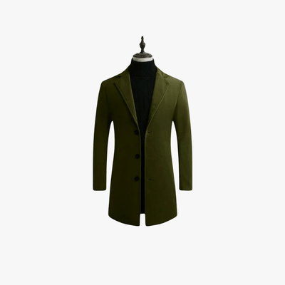 Azrael® | Stylish Wool Blend Overcoat – Tailored for the Modern Gentleman