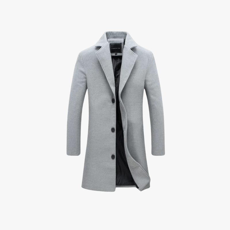 Azrael® | Stylish Wool Blend Overcoat – Tailored for the Modern Gentleman