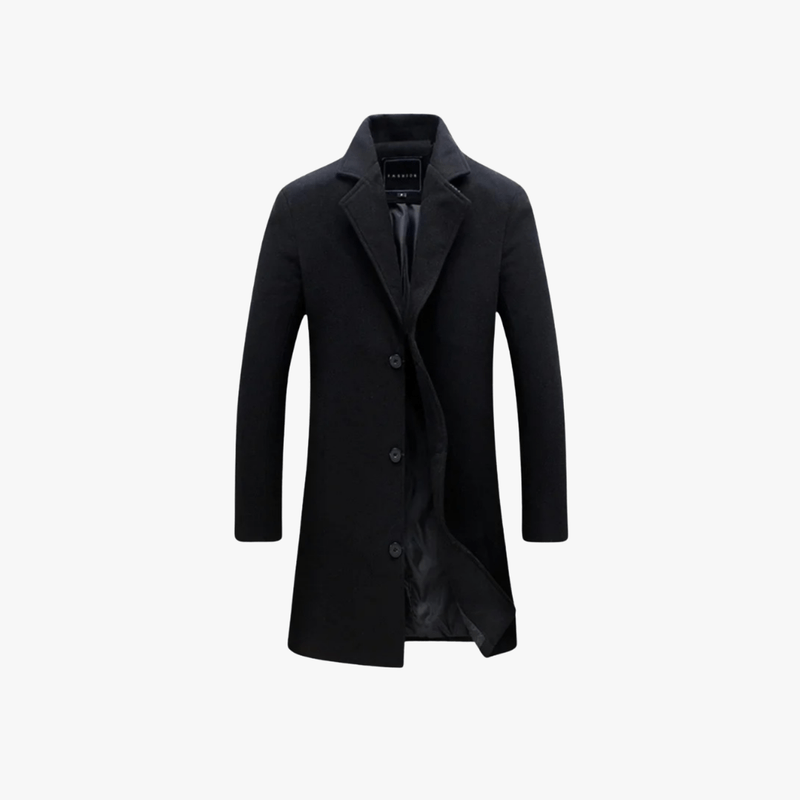 Azrael® | Stylish Wool Blend Overcoat – Tailored for the Modern Gentleman