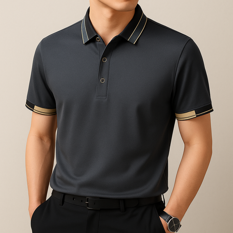 Jacinto | Polo shirt with contrasting finishes
