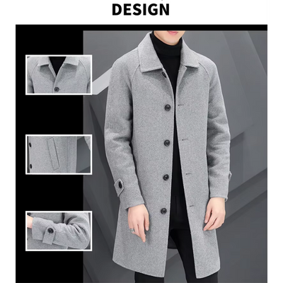 Óscar | Men's Classic Wool Coat - Minimalist Design for Winter