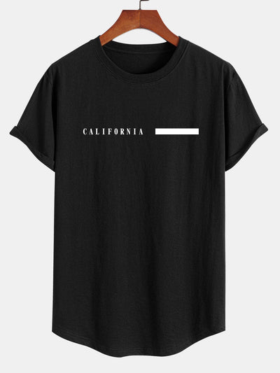 Bruno® | Slogan Print Cotton Arc Hem T-Shirt