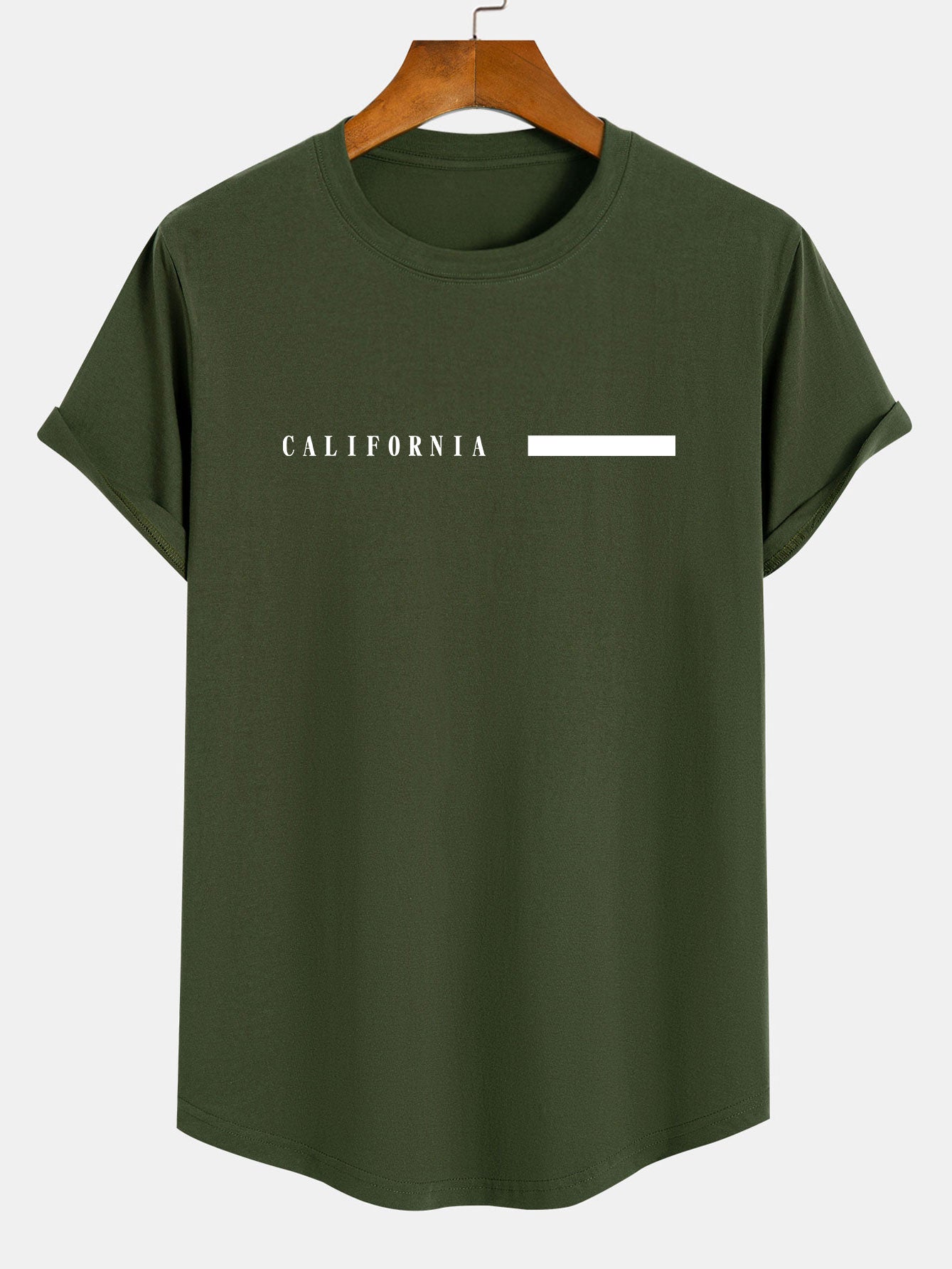 Bruno® | Slogan Print Cotton Arc Hem T-Shirt