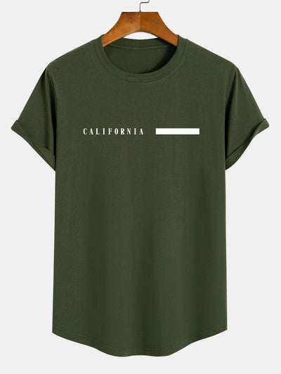 Bruno® | Slogan Print Cotton Arc Hem T-Shirt