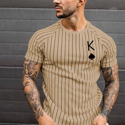 Julius® | Striped Summer T-Shirt For Men With A Crew Neck