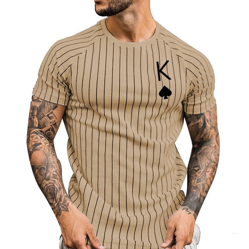 Julius® | Striped Summer T-Shirt For Men With A Crew Neck