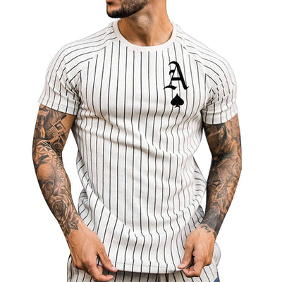Julius® | Striped Summer T-Shirt For Men With A Crew Neck