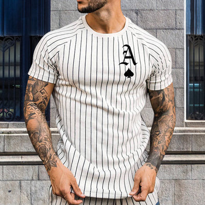 Julius® | Striped Summer T-Shirt For Men With A Crew Neck