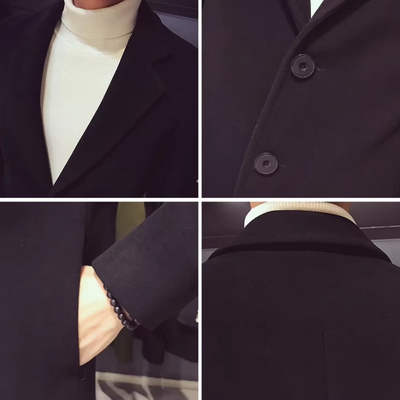 Odel | Men's Wool Coat Elegant Business Jacket - Office and Leisure
