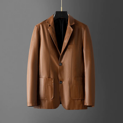 Piero | Elegant men's leather jacket made of Italian leather