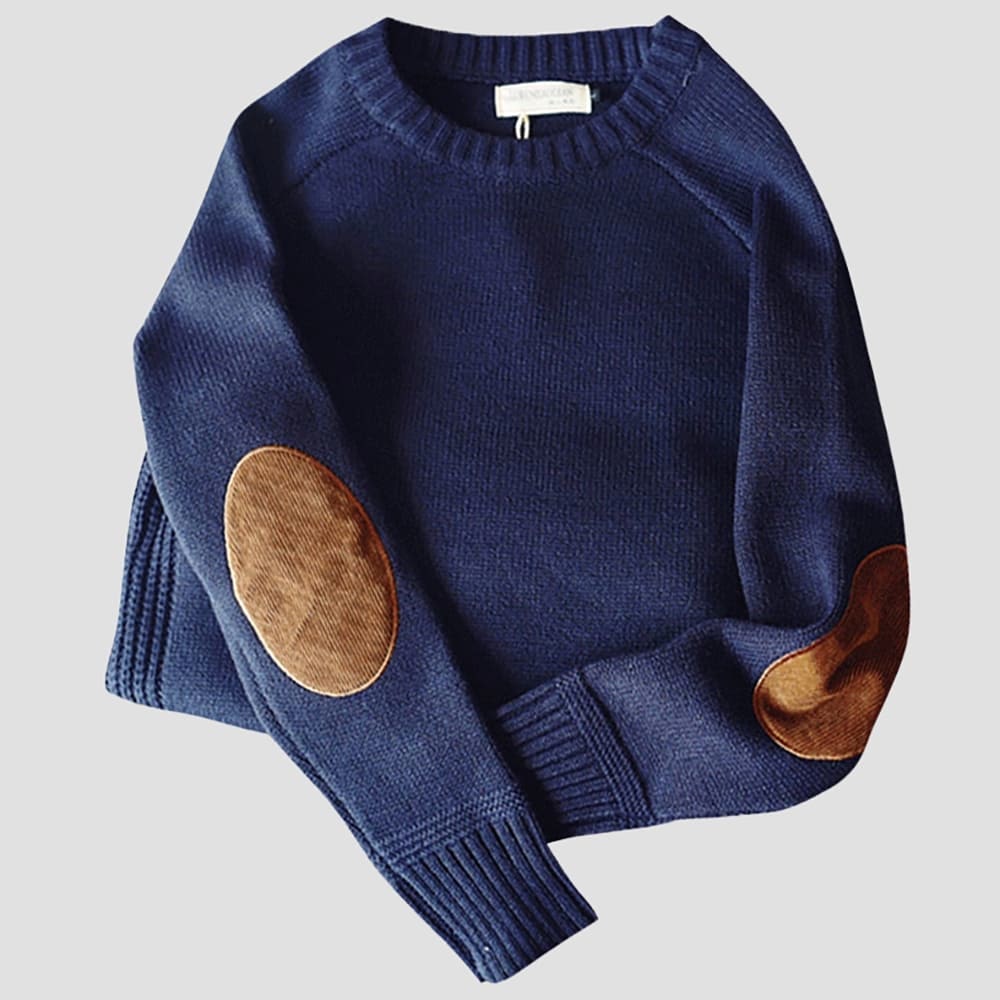 Euclid | Ulman – Two-tone men's round neck knitted sweater