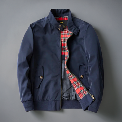 Chano | Classic bomber jacket for men with checked lining