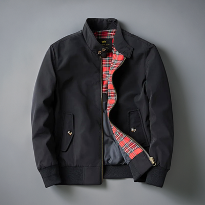 Chano | Classic bomber jacket for men with checked lining