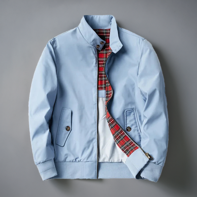 Chano | Classic bomber jacket for men with checked lining
