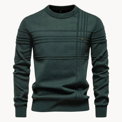 Dante | Men's structured round neck knitted sweater