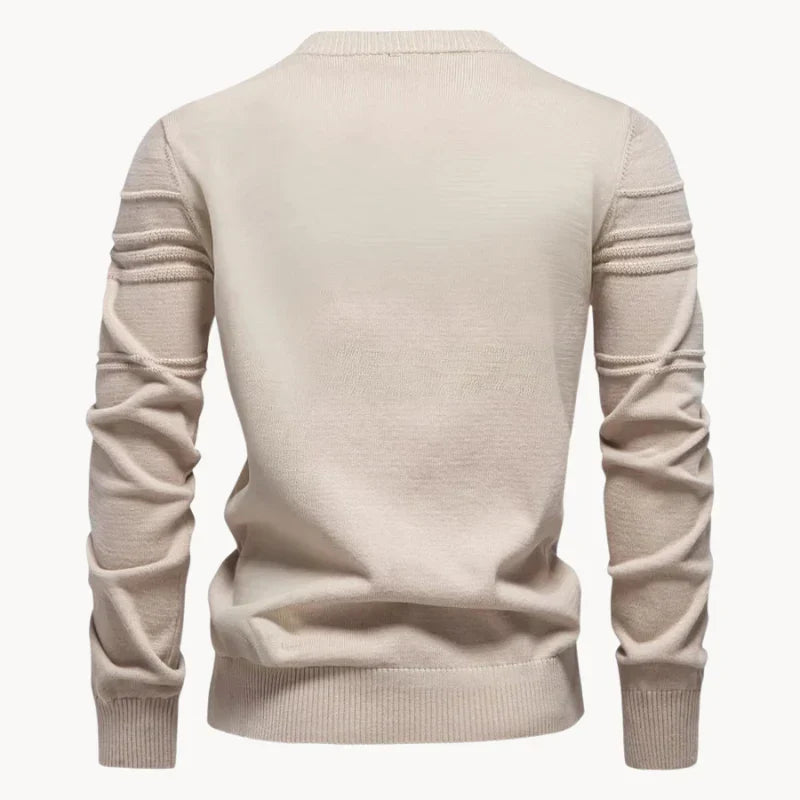 Dante | Men's structured round neck knitted sweater