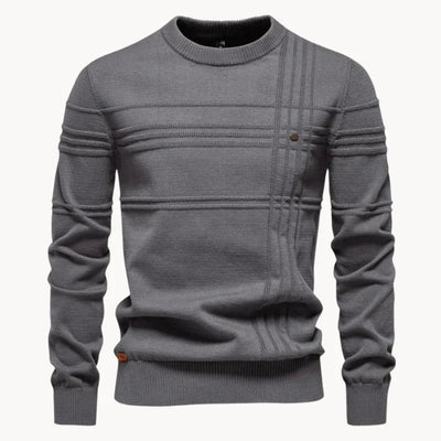Dante | Men's structured round neck knitted sweater