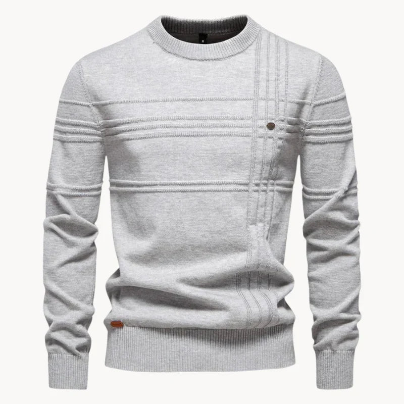 Dante | Men's structured round neck knitted sweater