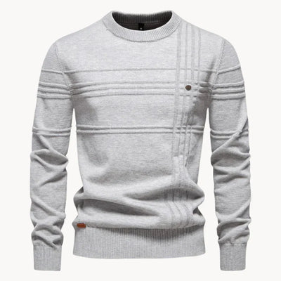 Dante | Men's structured round neck knitted sweater